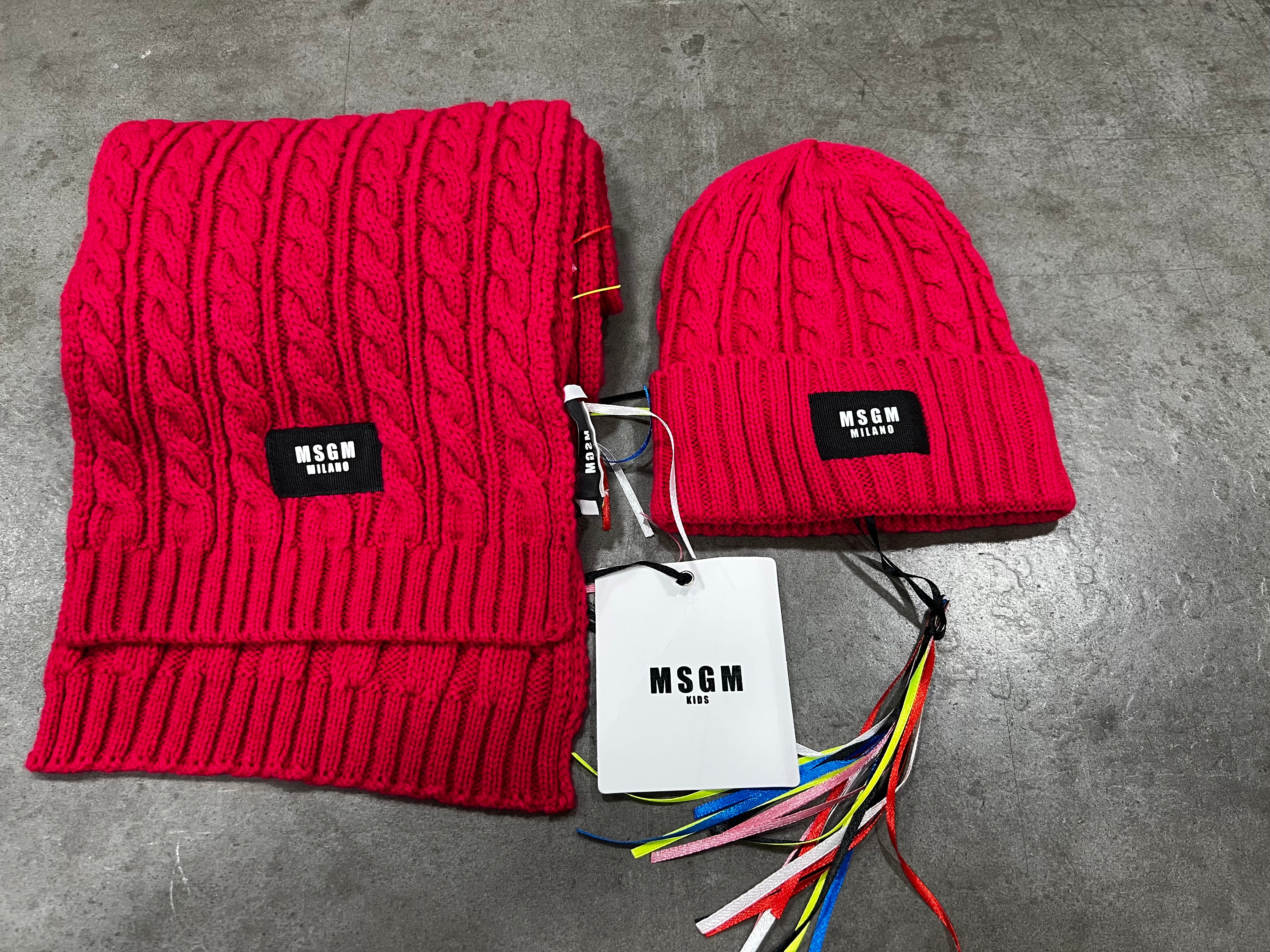 MSGM Set Coordinato sciarpa e cappello Unisex