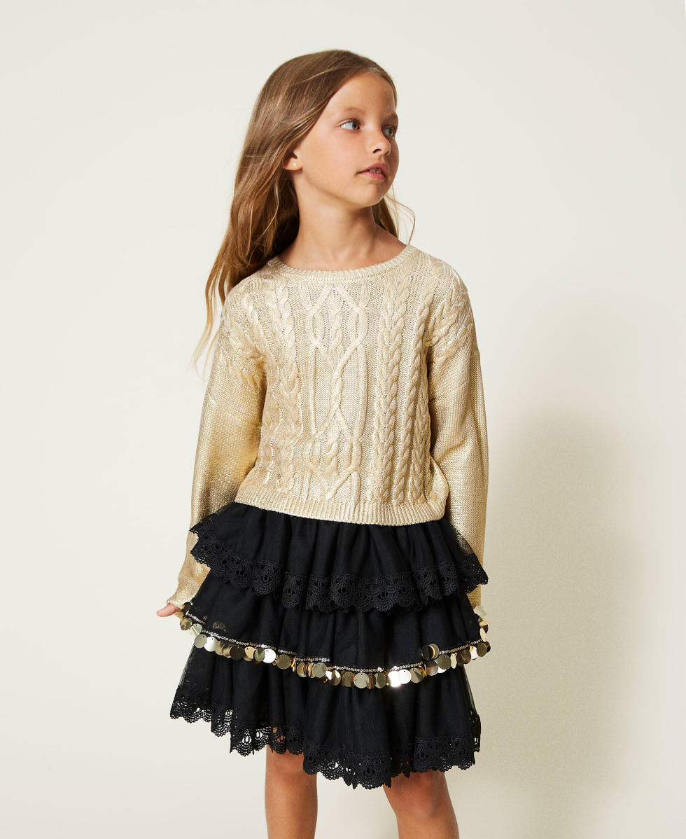 TWINSET Maglione laminato bambina